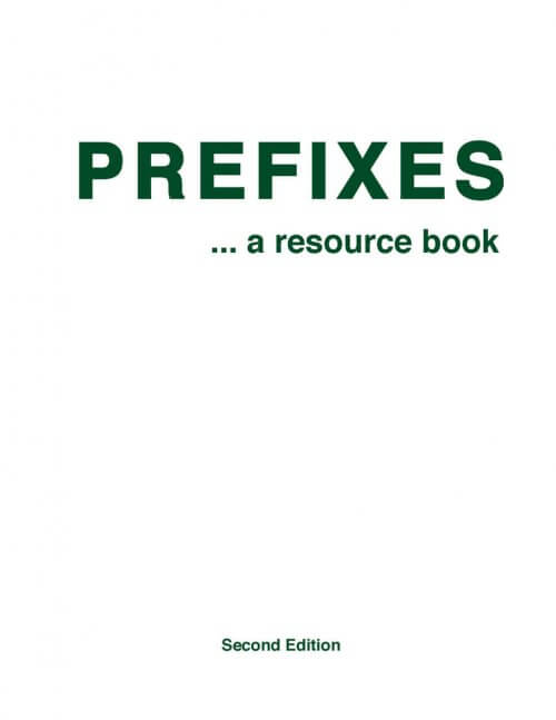 Prefixes: A Resource Book