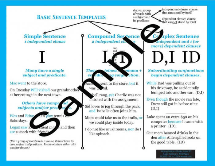 Writing Skills Binder Insert E